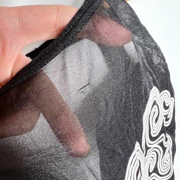 Vintage Yaz Wear Newport News Black Sheer Bodysuit Small - Picture 10 of 14